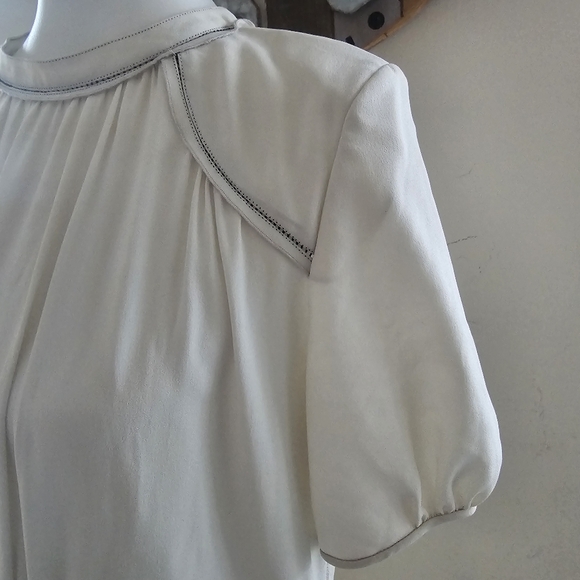 Isabel Marant Size 12 Wana Georgette Open Stitch Ivory Dress - Picture 5 of 11